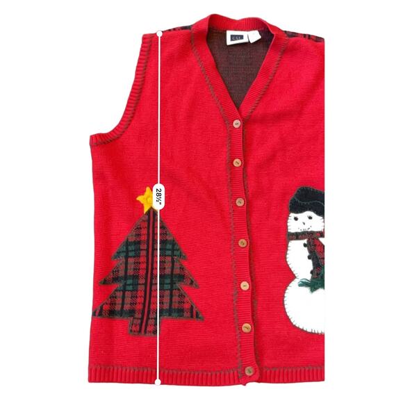 Christmas Knit Sweater Vest CST Sport Size 1X - Picture 4 of 6